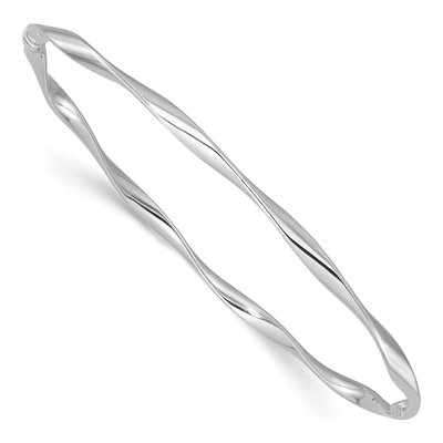 Sterling Silver Twisted Slip-On Bangle Bracelet