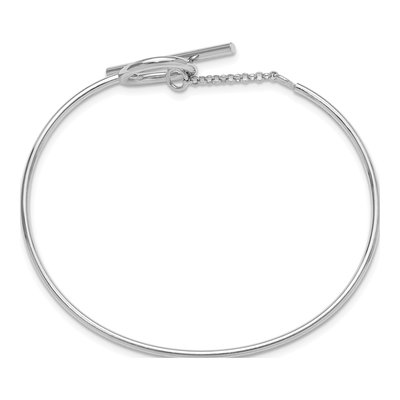 Sterling Silver Toggle Bangle Bracelet – view 3