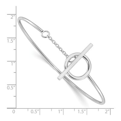 Sterling Silver Toggle Bangle Bracelet – view 4