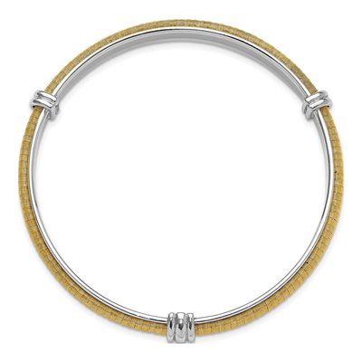 Sterling Silver Textured Slip-On Bangle Bracelet – view 2