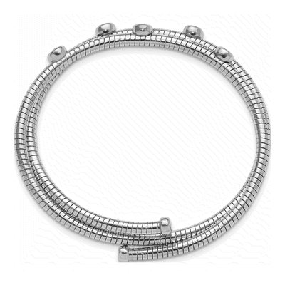 Sterling Silver CZ Wrap Bangle Bracelet – view 3