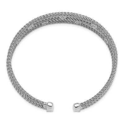 Sterling Silver CZ Cuff Bracelet – view 2