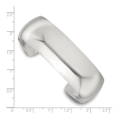 Sterling Silver Domed Cuff Bracelet – view 4