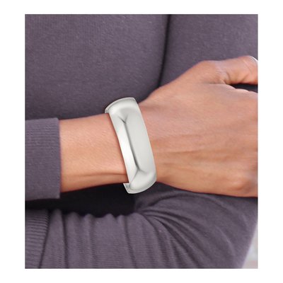 Sterling Silver Domed Cuff Bracelet – view 5