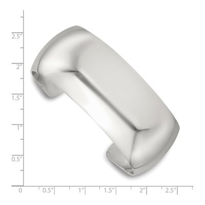 Sterling Silver Domed Cuff Bracelet – view 4