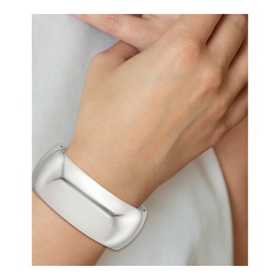 Sterling Silver Domed Cuff Bracelet – view 5