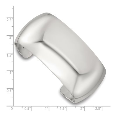 Sterling Silver Domed Cuff Bracelet – view 4