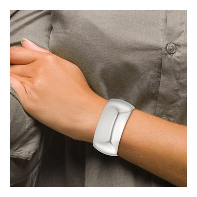 Sterling Silver Domed Cuff Bracelet – view 5