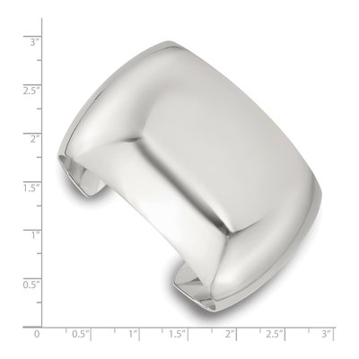 Sterling Silver Domed Cuff Bracelet – view 4