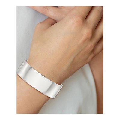 Sterling Silver Flat Cuff Bracelet – view 5