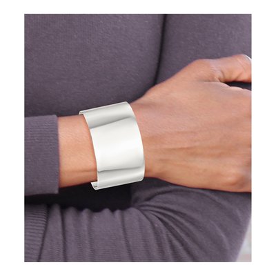 Sterling Silver Flat Cuff Bracelet – view 5