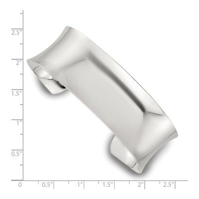 Sterling Silver Concave Cuff Bracelet – view 4