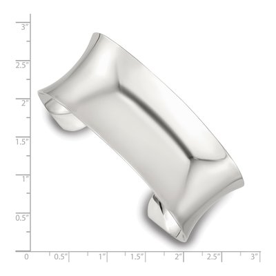 Sterling Silver Concave Cuff Bracelet – view 4