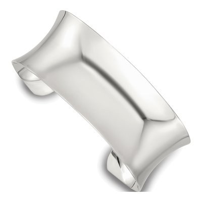 Sterling Silver Concave Cuff Bracelet