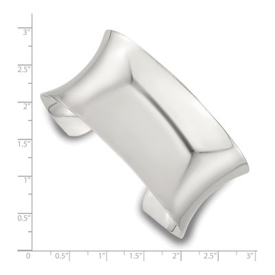 Sterling Silver Concave Cuff Bracelet – view 4