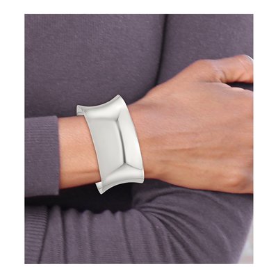 Sterling Silver Concave Cuff Bracelet – view 5