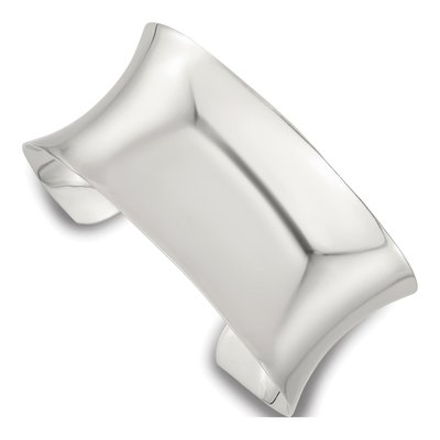 Sterling Silver Concave Cuff Bracelet