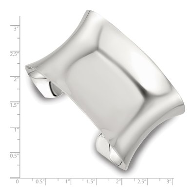 Sterling Silver Concave Cuff Bracelet – view 4
