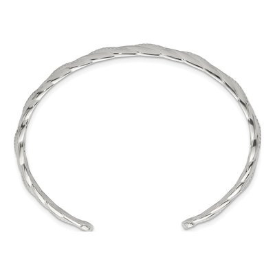 Sterling Silver Twisted Cuff Bracelet – view 3