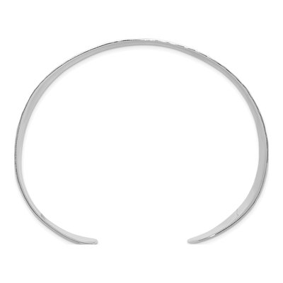 Sterling Silver Hammered Cuff Bracelet – view 2