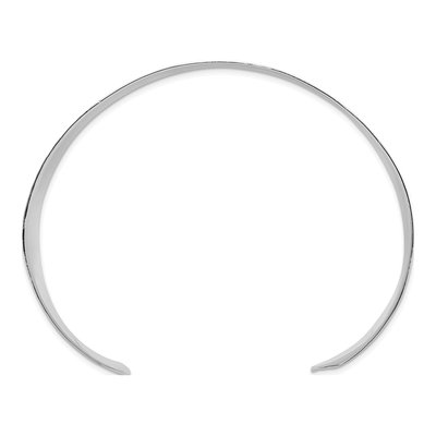 Sterling Silver Hammered Flat Cuff Bracelet – view 2