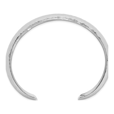 Sterling Silver Hammered Domed Cuff Bracelet – view 2