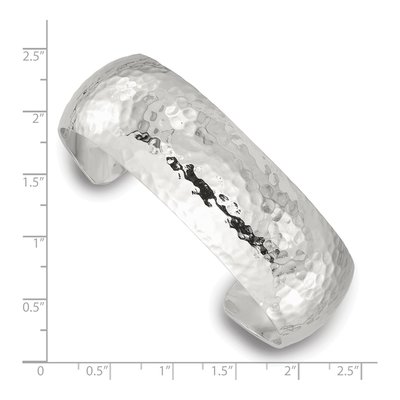 Sterling Silver Hammered Cuff Bracelet – view 3