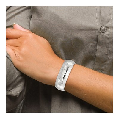 Sterling Silver Hammered Cuff Bracelet – view 4