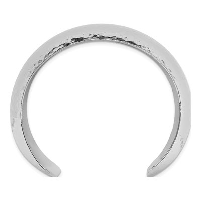 Sterling Silver Hammered Domed Cuff Bracelet – view 2