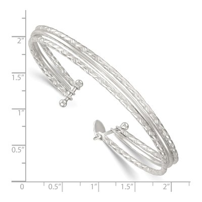 Sterling Silver Triple Cuff Bracelet – view 4