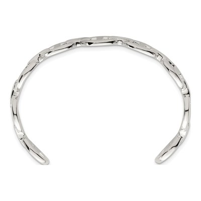 Sterling Silver Anchor Mariner Link Cuff Bracelet – view 3
