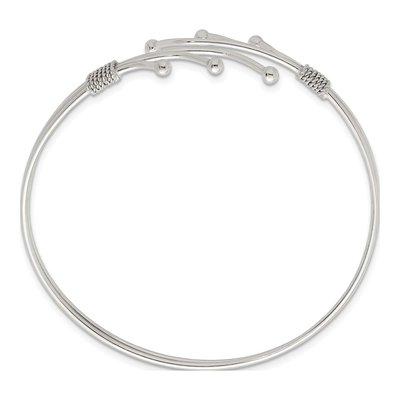 Sterling Silver Twisted Triple Cuff Bracelet – view 3