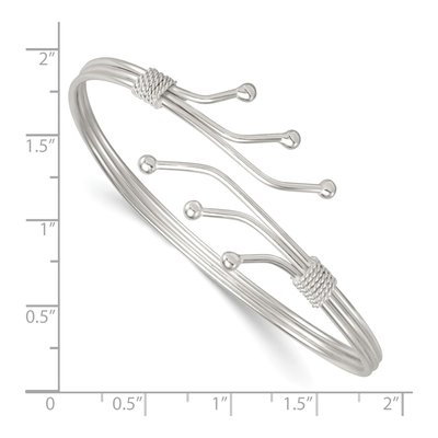 Sterling Silver Twisted Triple Cuff Bracelet – view 4