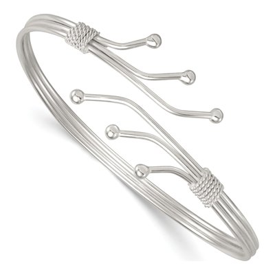 Sterling Silver Twisted Triple Cuff Bracelet