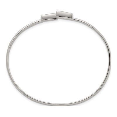 Sterling Silver CZ Tapered Baguette Cuff Bracelet – view 3