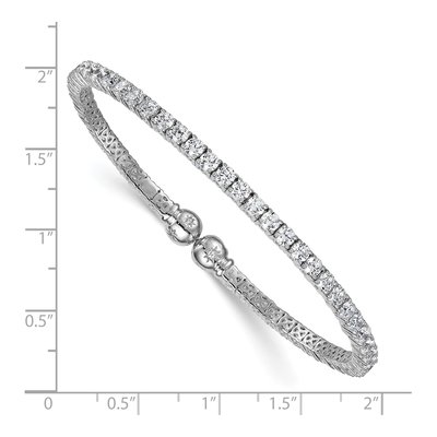 Sterling Silver CZ Star Cuff Bracelet – view 4