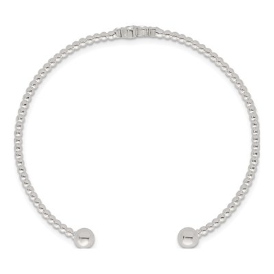 Sterling Silver CZ Cross Cuff Bracelet – view 3