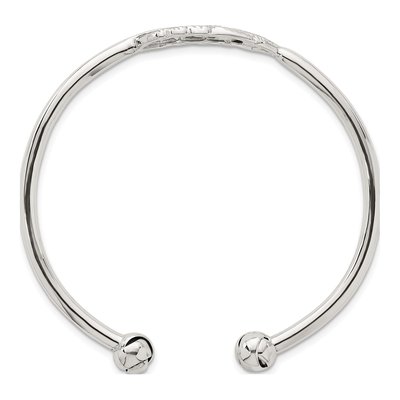 Sterling Silver Feather Cuff Bracelet – view 3