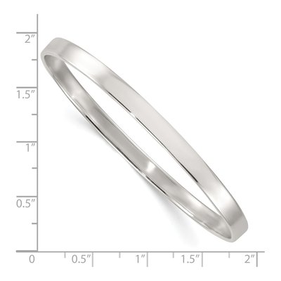 Sterling Silver Flat Slip-On Bangle Bracelet – view 4