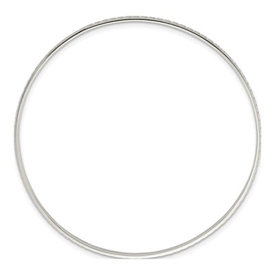 Sterling Silver Greek Key Slip-On Bangle Bracelet – view 3