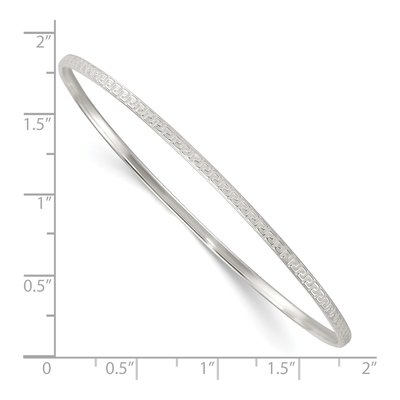 Sterling Silver Greek Key Slip-On Bangle Bracelet – view 4