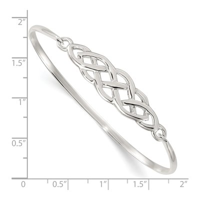 Sterling Silver Celtic Knot Bangle Bracelet – view 4
