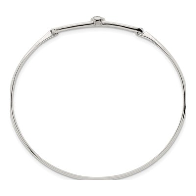 Sterling Silver CZ Bangle Bracelet – view 3