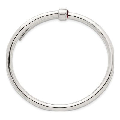 Sterling Silver CZ Expandable Bangle Bracelet – view 3