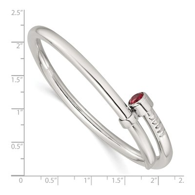 Sterling Silver CZ Expandable Bangle Bracelet – view 5