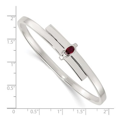Sterling Silver CZ Expandable Bangle Bracelet – view 4