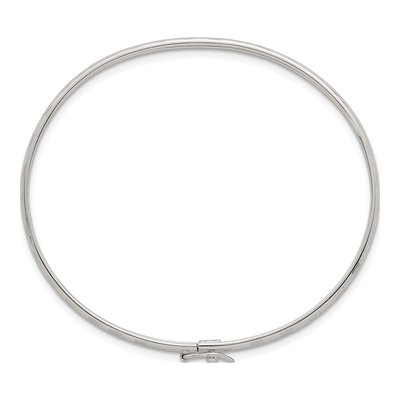 Sterling Silver Diamond-Cut Flexible Bangle Bracelet – view 3
