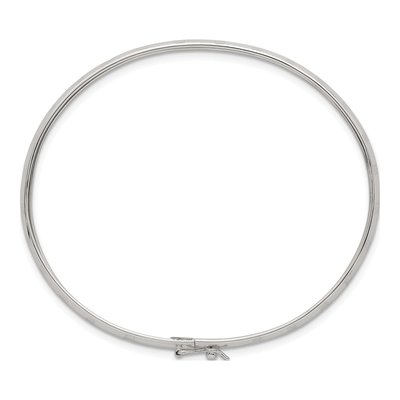Sterling Silver Diamond-Cut Flexible Bangle Bracelet – view 3