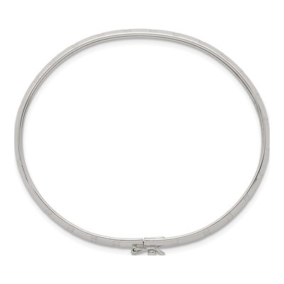 Sterling Silver Diamond-Cut Flexible Bangle Bracelet – view 3