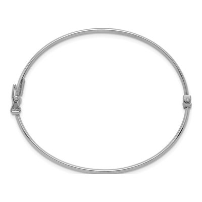 Sterling Silver Hinged Bangle Bracelet – view 3